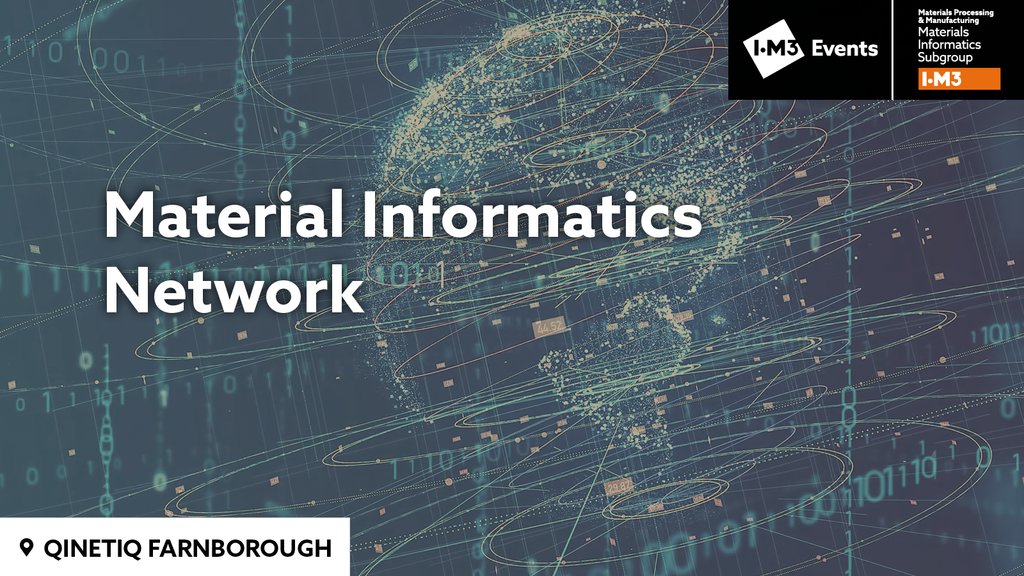 IOM3 & QinetiQ are jointly hosting this technical event to delve deep into the realm of materials informatics and its pivotal role in reshaping the landscape of materials science. 📅 Friday 30 April 2024 🕒 10:00-18:00 BST To register go here: bit.ly/materialsinfot…