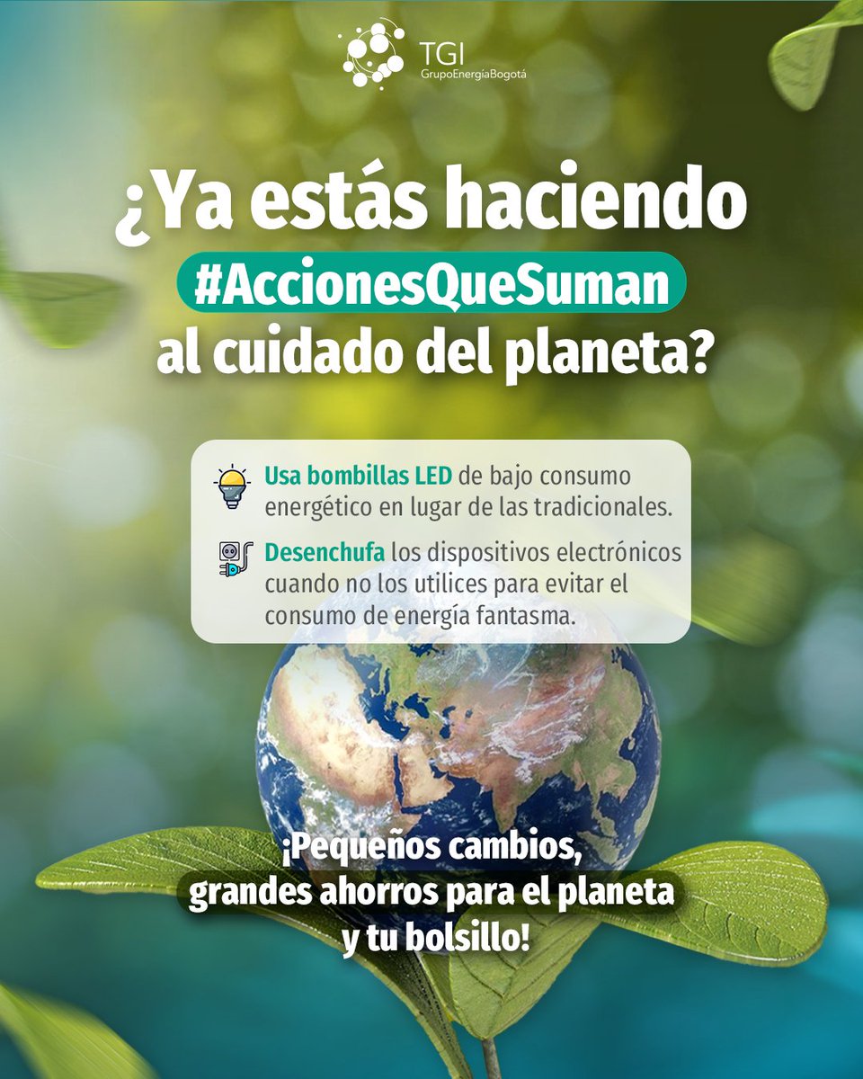 #AccionesQueSuman durante el fenómeno del Niño: es crucial el ahorro de energía eléctrica ⚡️ para evitar cortes de suministro y garantizar un sistema eléctrico estable. ¡cada gesto cuenta para preservar nuestra energía y bienestar! 💡🌍 #AhorroEnergético