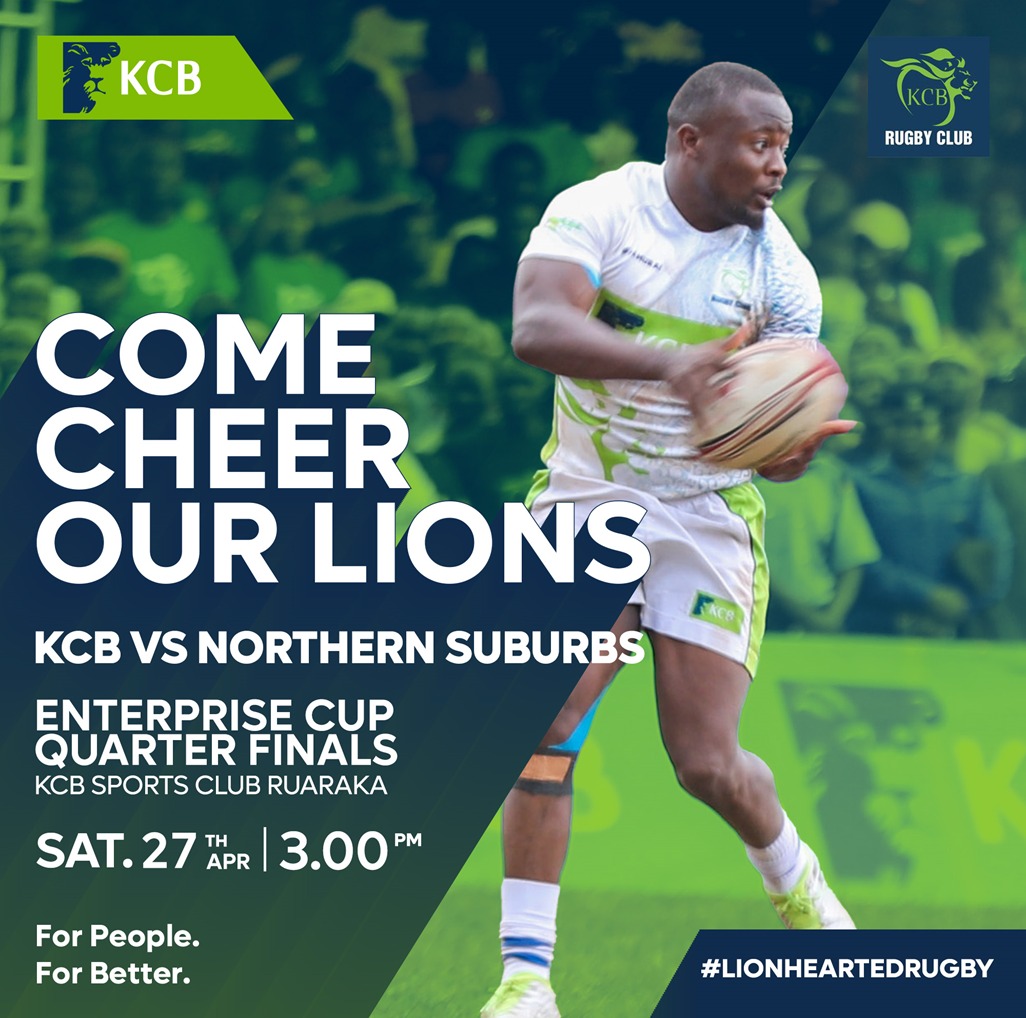 Wasee eh! Wasee ah! Sato si tufike KCB sports Club Ruaraka. Kucheer @kcbrugby wakipambana na @SuburbsRC in the Enterprise Cup Quarter Finals from 3:00PM Onward! #LionHeartedRugby #ForPeopleForBetter