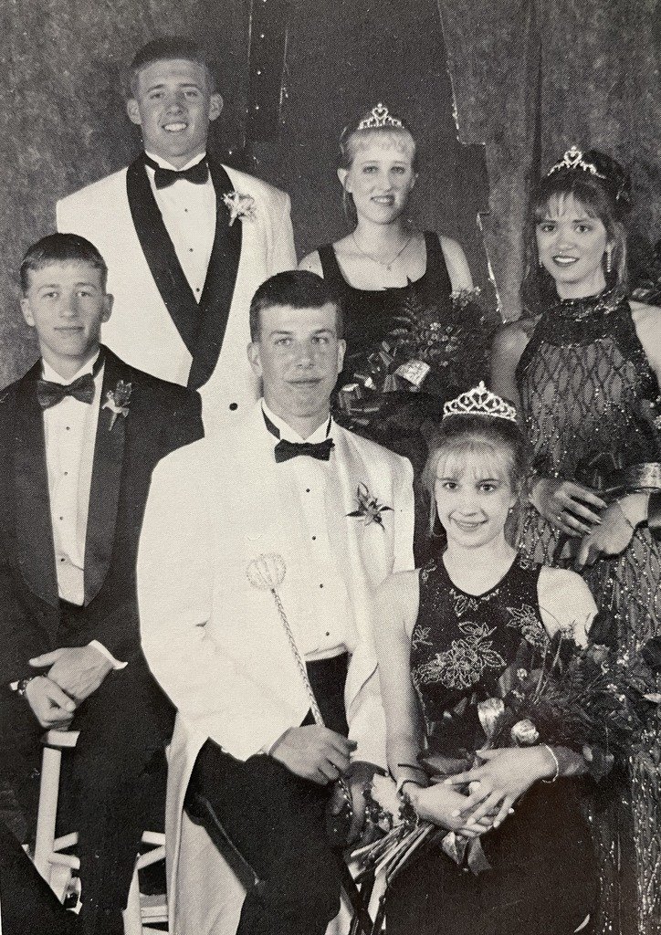 #TBT Here is a throwback to the 1997 Prom! The candidates were Andy Deselms, Ross Brinkema, Casey Kropp, Melissa Jurgens, Jenny Huwa, and Jackie Bieber. #LeaveALegacy #DragonPride #OnceADragonAlwaysADragon