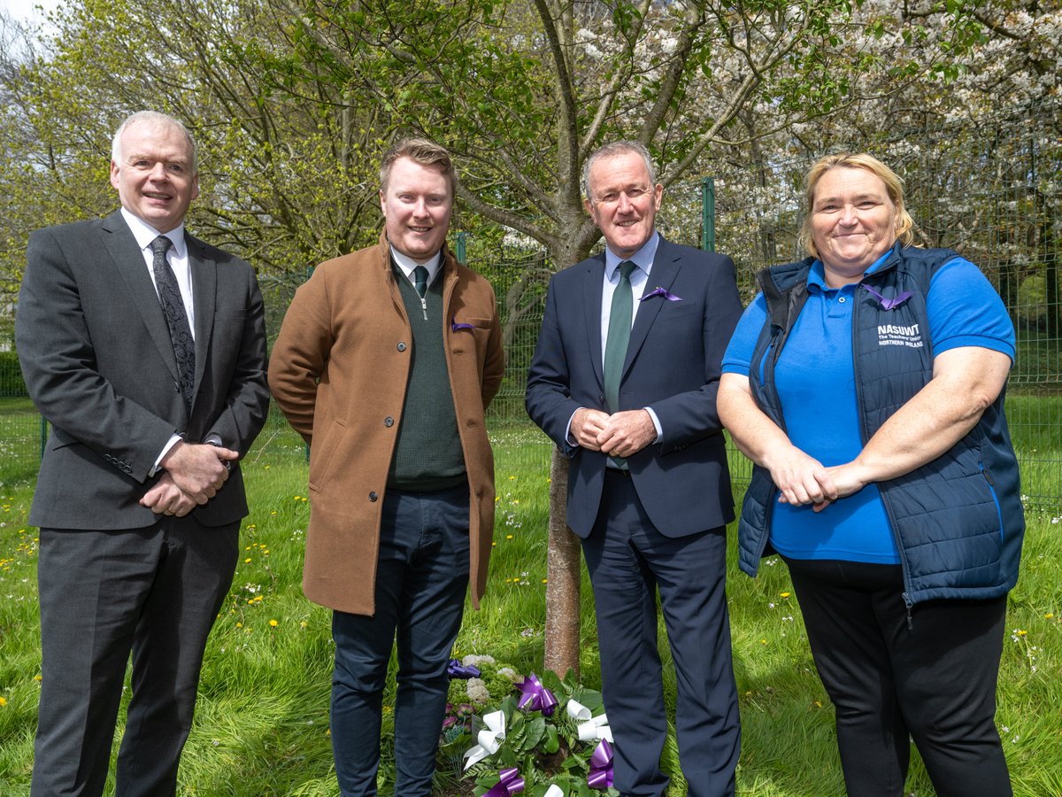 Good to see @NASUWT_NI @irishcongress President at #WMD today with @Economy_NI Minister @conormurphysf