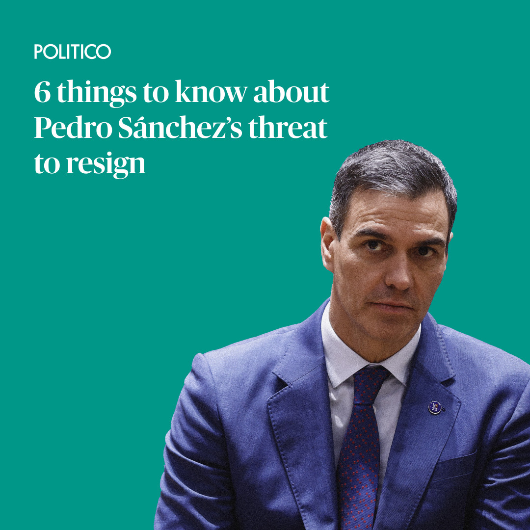 This week, Spanish PM Pedro Sánchez threatened to resign. But is he actually willing to quit? And what are the implications for Spain — and the race for top jobs in Brussels — if that happens? We looked into these and other pressing questions: trib.al/OnGZmjZ