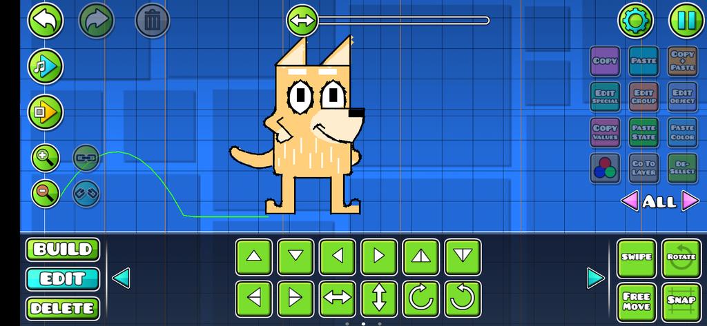 themouser200's tweet photo. Dibujar personajes de Bluey nunca fue imposible en geometry dash https://t.co/b6Rd0aXI5n