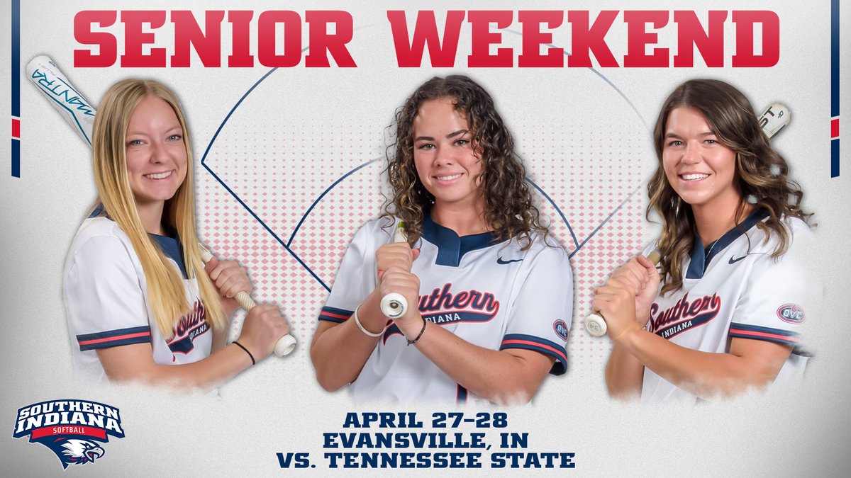 𝓢𝓮𝓷𝓲𝓸𝓻 𝓦𝓮𝓮𝓴𝓮𝓷𝓭🥎🦅 @USISOFTBALL is back at USI Softball Field for its last home series of 2024 on Saturday and Sunday, celebrating its senior class! Saturday's doubleheader is at 1 p.m. and Sunday's game is at Noon. 🔗 bit.ly/3jDGwUG #GoUSIEagles #OVCit