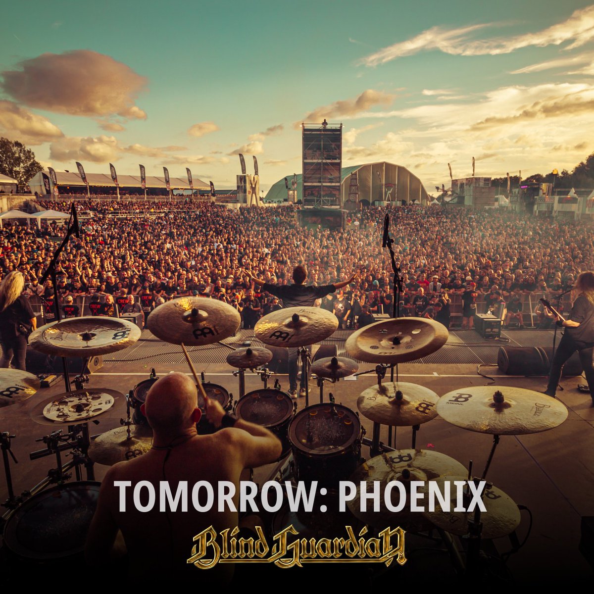 Tomorrow we will arrive in the 'Valley of the Sun' – Phoenix, Arizona, let's rock the Crescent Ballroom! Get the last tickets now! ➡️ blind-guardian.com/tour #blindguardian #blindguardianusa #blindguardianlive #thegodmachinetour
