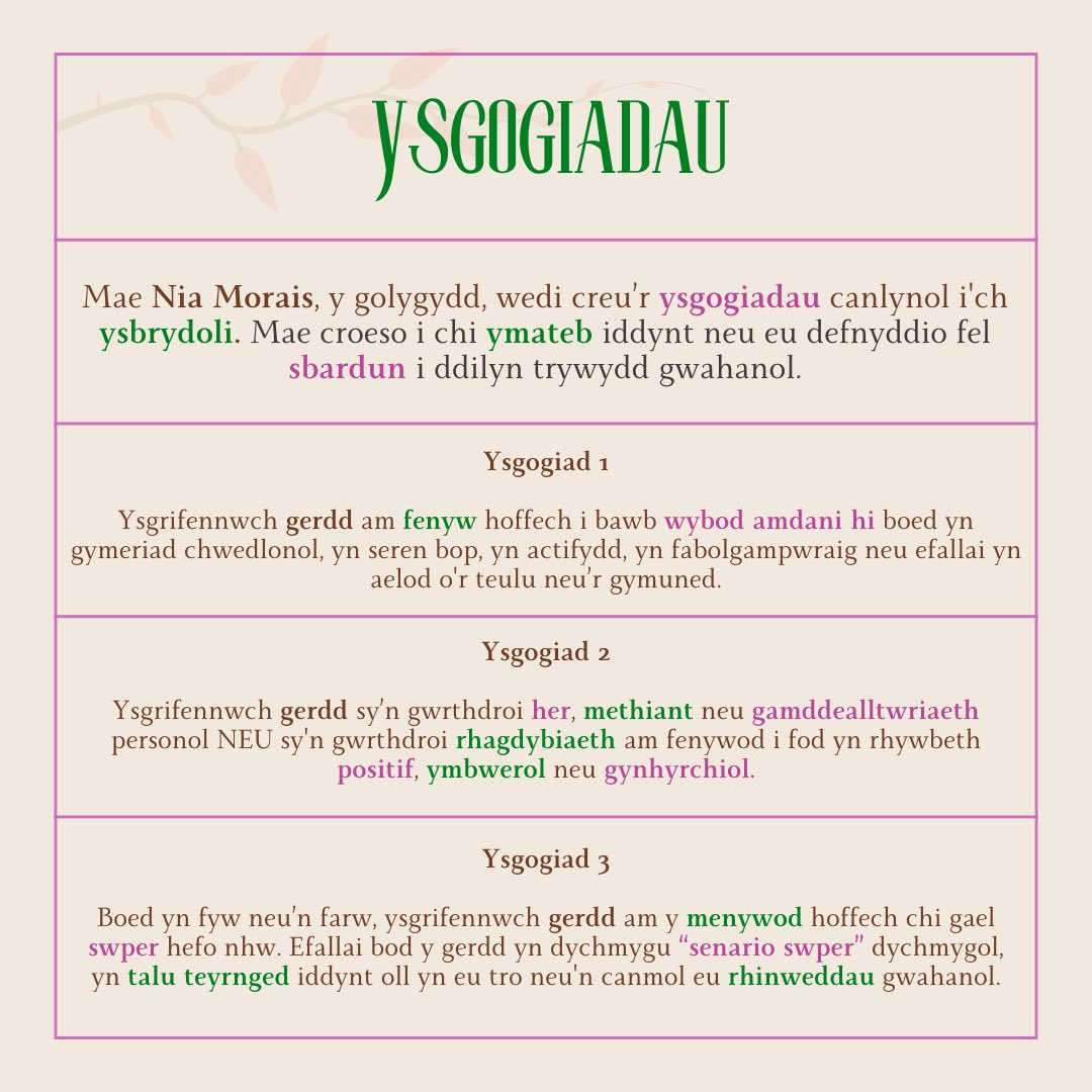 🌿✨• GALWAD AGORED •✨🌿 Gwahoddir beirdd benywaidd o bob cefndir i gyflwyno cerddi gwreiddiol i'w hystyried ar gyfer blodeugerdd arfaethedig gyda Chyhoeddiadau Barddas. Y golygydd yw ein Bardd Plant Cymru presennol, @nia_llinos. ✨• Lledaenwch yr alwad yn eang! •✨