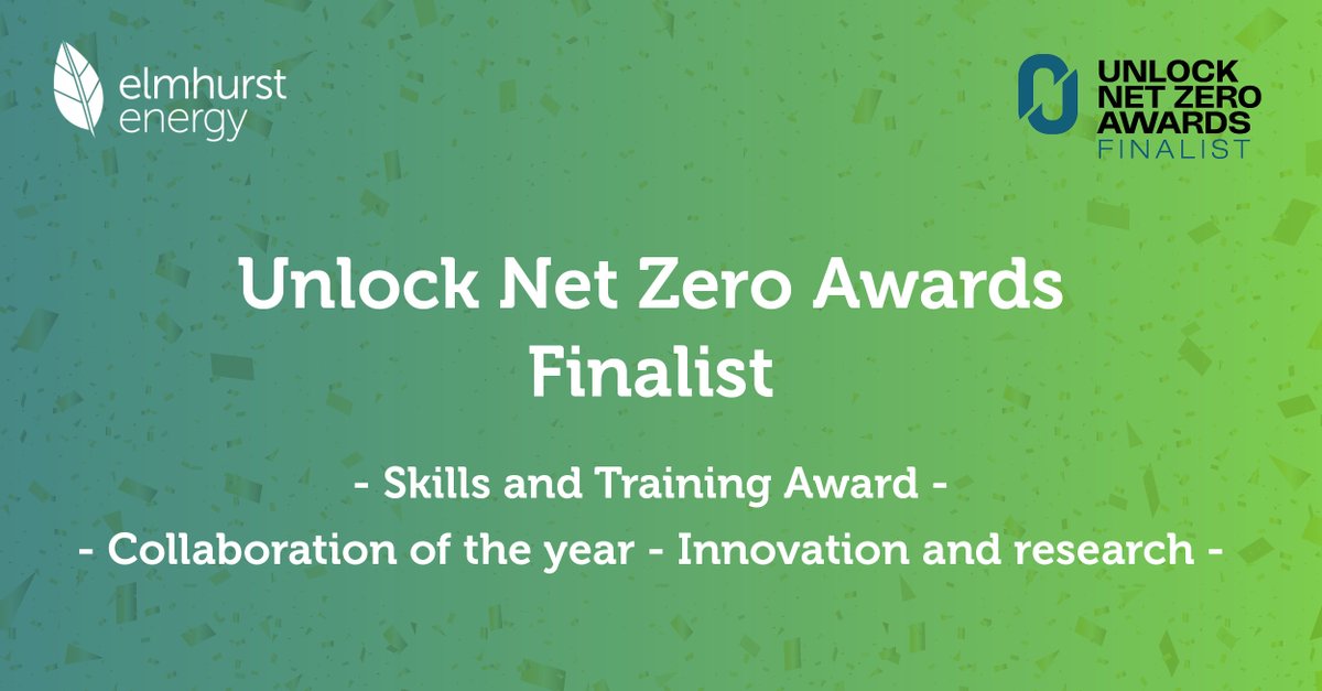 We're happy to announce that Elmhurst Energy has been shortlisted for the #UnlockNetZeroAwards2024 🥳 Elmhurst is shortlisted in the following categories: - Skills and Training - Collaboration of the year - Innovation and research (in partnership with Build Test Solutions).