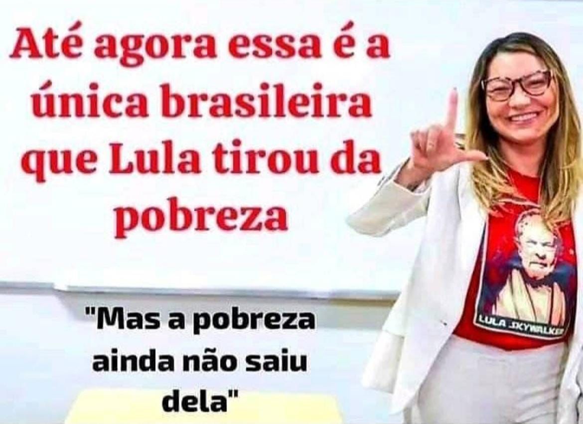 A única que o molusco tirou da pobreza financeira, pois de alma, é pura escassez. #EsquerdaCriminosa #DIREITAforteUNIDA #LuladraoDesgracaEDestruicao #LulaLadraoSeuLugarENaPrisao #LulaLadrão