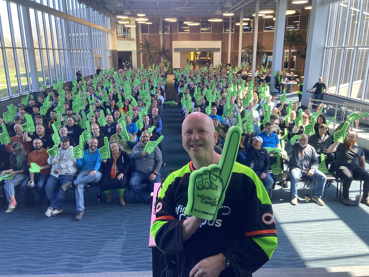 The entire Infinite Campus team gathered yesterday for our annual spring meeting, during which we celebrated being the #1 trending SIS in the  country!