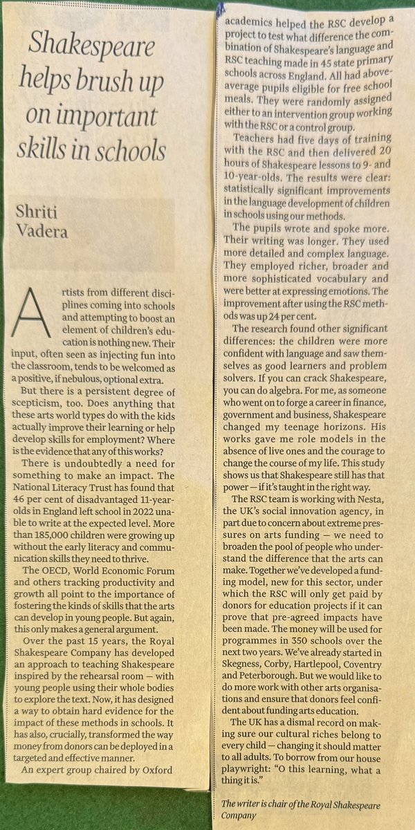 Rai Mahimapat Ray (@rmray) on Twitter photo Why #Shakespeare must continue to be taught. As a child I hated Merchant of Venice and Hamlet yet they taught us something. <a href="/FT/">Financial Times</a> Why #Shakespeare must continue to be taught. As a child I hated Merchant of Venice and Hamlet yet they taught us something. <a href="/FT/">Financial Times</a>