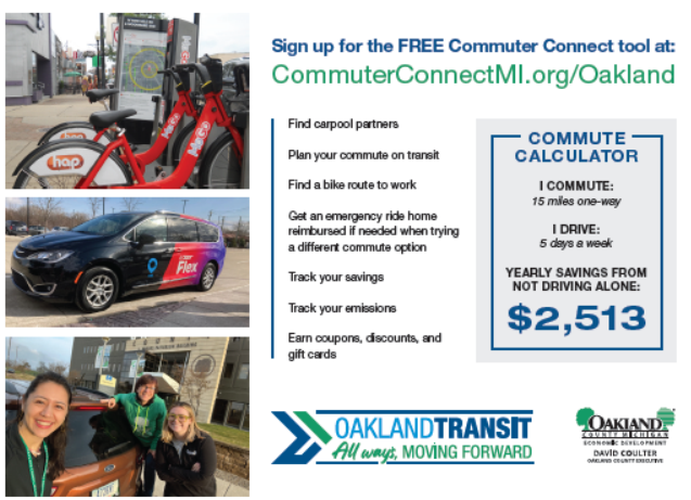 We will be at the Oakland County Farmers Market today for an Oakland County Employee Earth Day event and kicking off the <a href="/OakGov/">Oakland County</a> Commuter Connect program and the #CommuterChallenge!