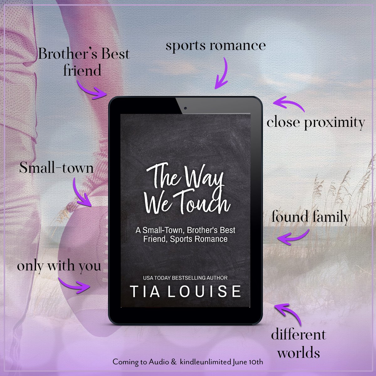 ✨TEASER: THE WAY WE TOUCH by @AuthorTLouise is coming June 10!

#PreOrderHere: geni.us/TWWTamz

✨Influencers’ sign up here to promote this awesome release:
bit.ly/thewaywetouchs…

#bookteaser #comingsoon #smalltownromance #sportsromance #tialouise #closeproximity