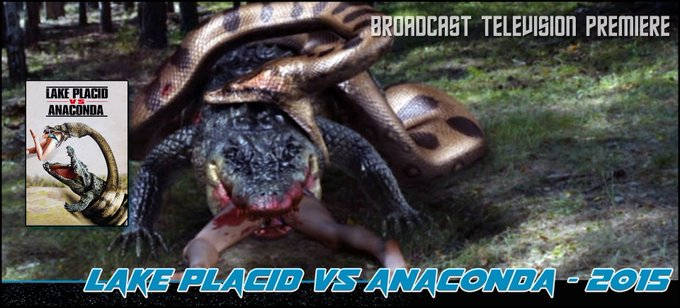 ELeeZimmerman's tweet photo. 2015's "Lake Placid Vs. Anaconda" turns 9 years young today! https://t.co/OJuEYKMOtn
@Syfy
@imcorinnemec
@RealYancyButler
@realskyelourie
@RobertBEnglund
@AnnabelWright6
@Laura_E_Dale
@georgia1jay
@HeatherGilbert_
@nigelbarberact 
@stephbillington 
@SLorenti13 

!!! Please Retweet !!!