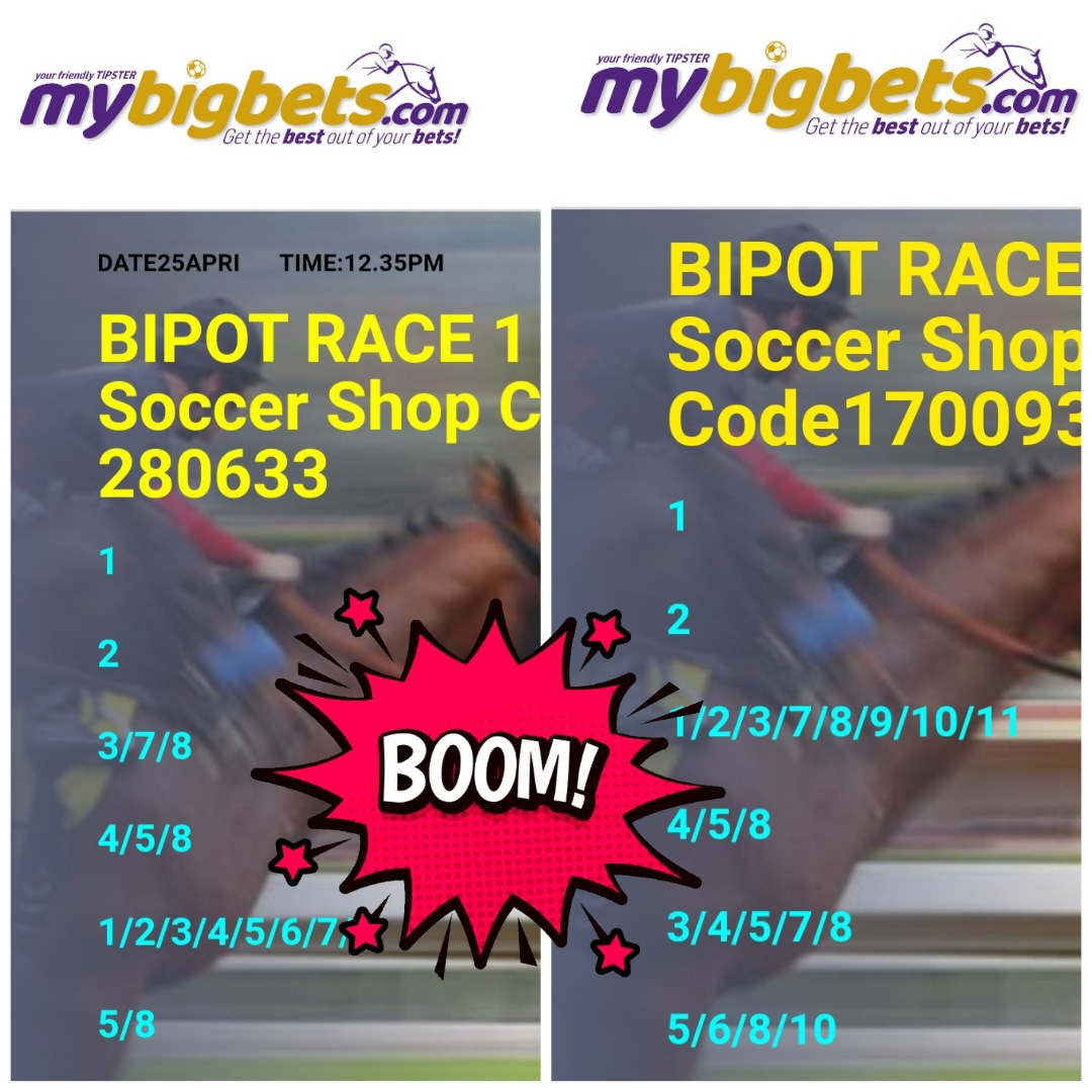 💥💥💥BOOOM BOOOM💥💥💥
🍏🍏🍏BIPOT BOOMS🍏🍏🍏
💃💃💃🏇🏻🏇🏻🏇🏻🏇🏻🕺🕺🕺🏇🏻🏇🏻🏇🏻

#mybigbets1 #mybigbets #HorseRacing #HorseRacingtips #tipsters #SouthAfrica #4racing #CapeTown #caperacing #4racing #golf #cricket #biggie #English