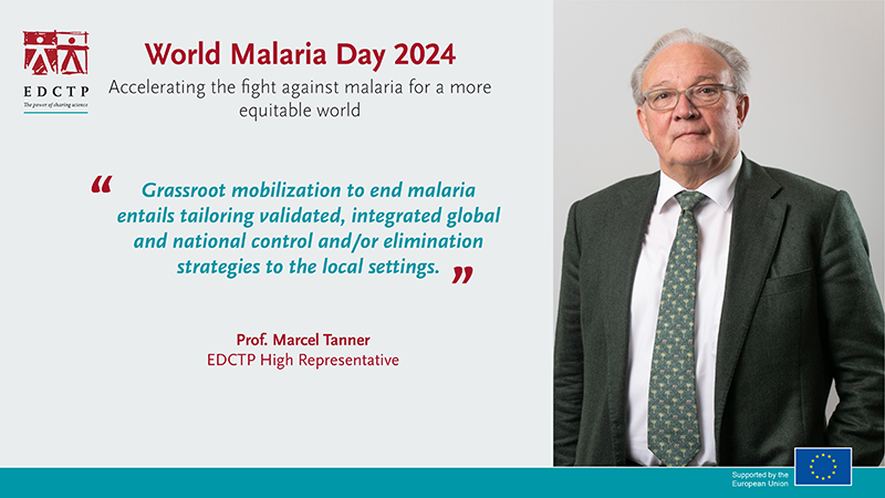 📢Starting soon! Prof. Marcel Tanner, EDCTP High Representative, will participate in the high-level panel discussion 'Grass mobilization, innovation and integration for malaria response' today from 16:50-17:40 at #MIM2024, as part of the #WorldMalariaDay celebration.