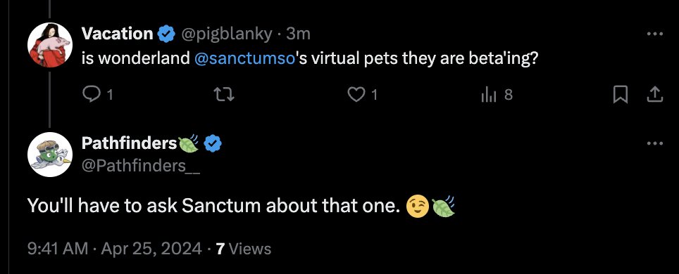 The virtual pet style NFT with <a href="/MarinadeFinance/">Marinade 🛡️</a> 🐙 was really fun.  ... I think <a href="/sanctumso/">Sanctum ☁️</a> may bring an "evolved" version to <a href="/Pathfinders__/">Pathfinders🌱</a> 🍃and LSTs.  LETS SEE 👀