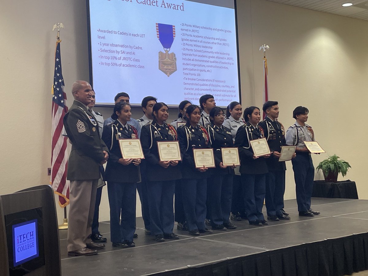 Congratulations to all our students who received an award at the JROTC banquet last night #powerofthepride