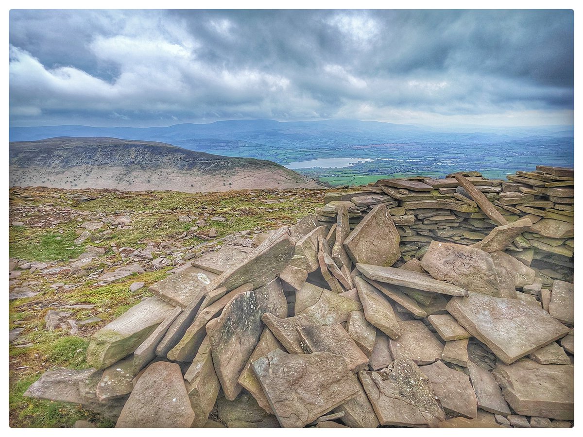 Trig point challenge- Mynydd Troed #getoutside #breconbeacons #explorelocal #BorderCollie #dogsoftwitter #BannauBrycheiniog #trigpointchallenge #trigpoint @BeaconsPhotos @BBCWthrWatchers @DerekTheWeather @OrdnanceSurvey