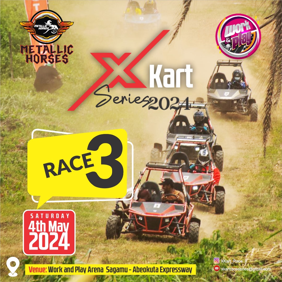 metallichorses's tweet photo. XKART RACE SERIES 2024 is HERE
Metallic Horses has partnered with workandplayng to bring you Motorsport from a professional viewpoint in Nigeria,  from Concept to Reality. 
The XKART RACS is definitely a must see.  
Come experience off-road racing never before seen 4th May 2024. https://t.co/Raxyncsqg6