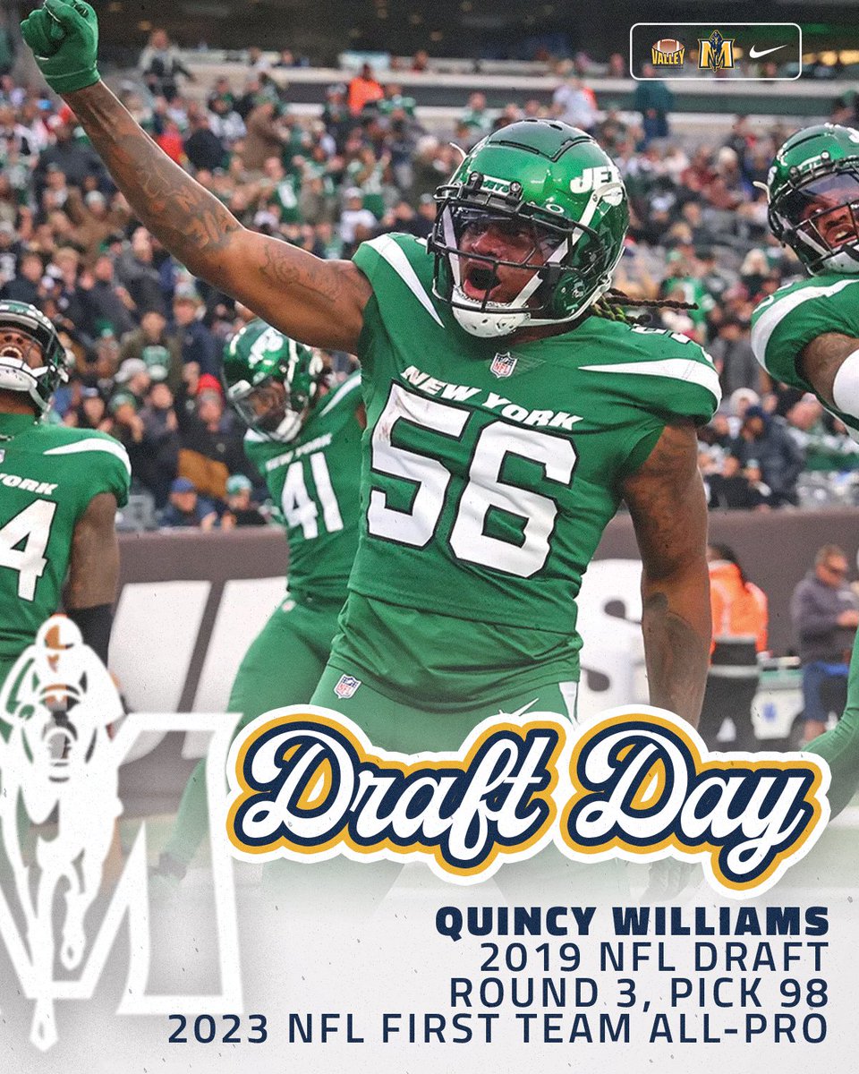 𝙁𝙧𝙤𝙢 𝙈𝙆𝙔 𝙩𝙤 𝘼𝙉𝙔𝙒𝙃𝙀𝙍𝙀 📍 Happy Draft Day y'all! @quincywilliams_ #GoRacers🏇 | #NFLDraft