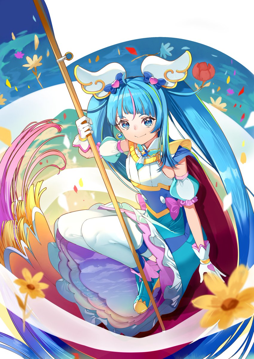 キュアスカイ ,ソラ・ハレワタール 「そらを描くのが好き#私はこういう絵師です見た絵師全員参加 」|ゆうたろうのイラスト