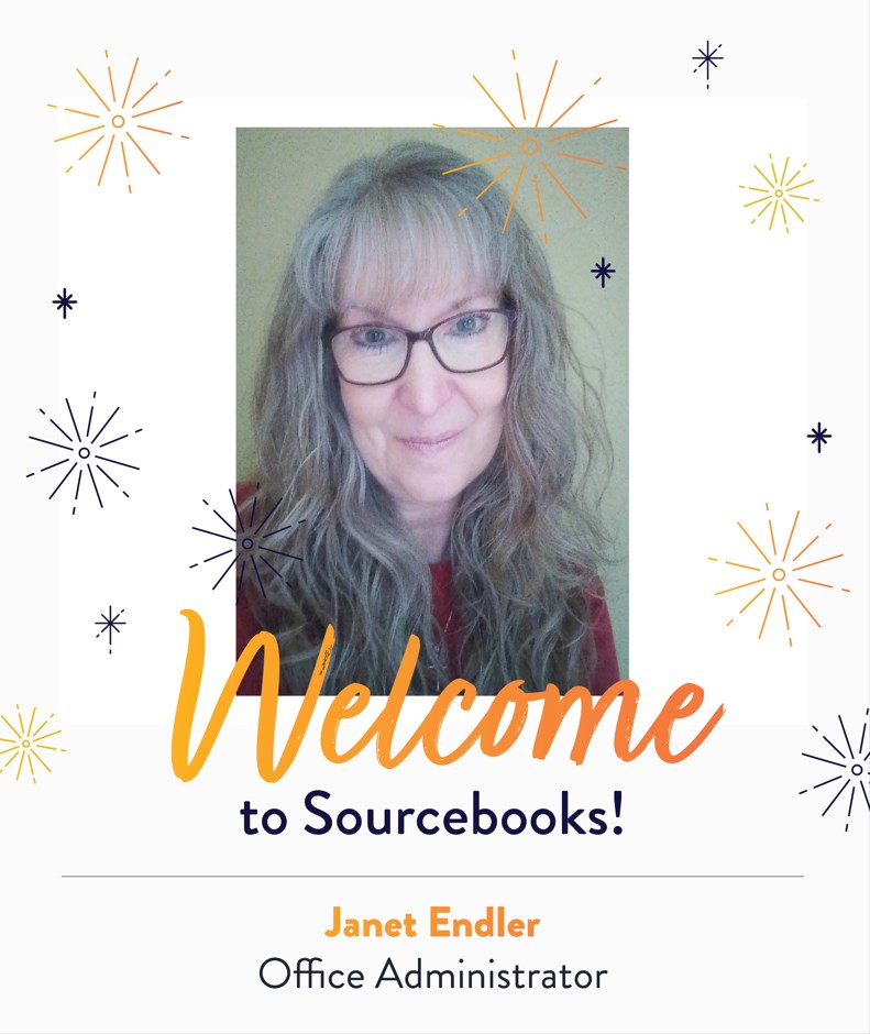 🌞Please join us in welcoming Janet Endler to Sourcebooks! 📚She joins us as Office Administrator, & brings over 30 years of experience to this role! She has always loved books and is excited to join the world of book publishing. 🎉Welcome Janet, we're so glad you're here!