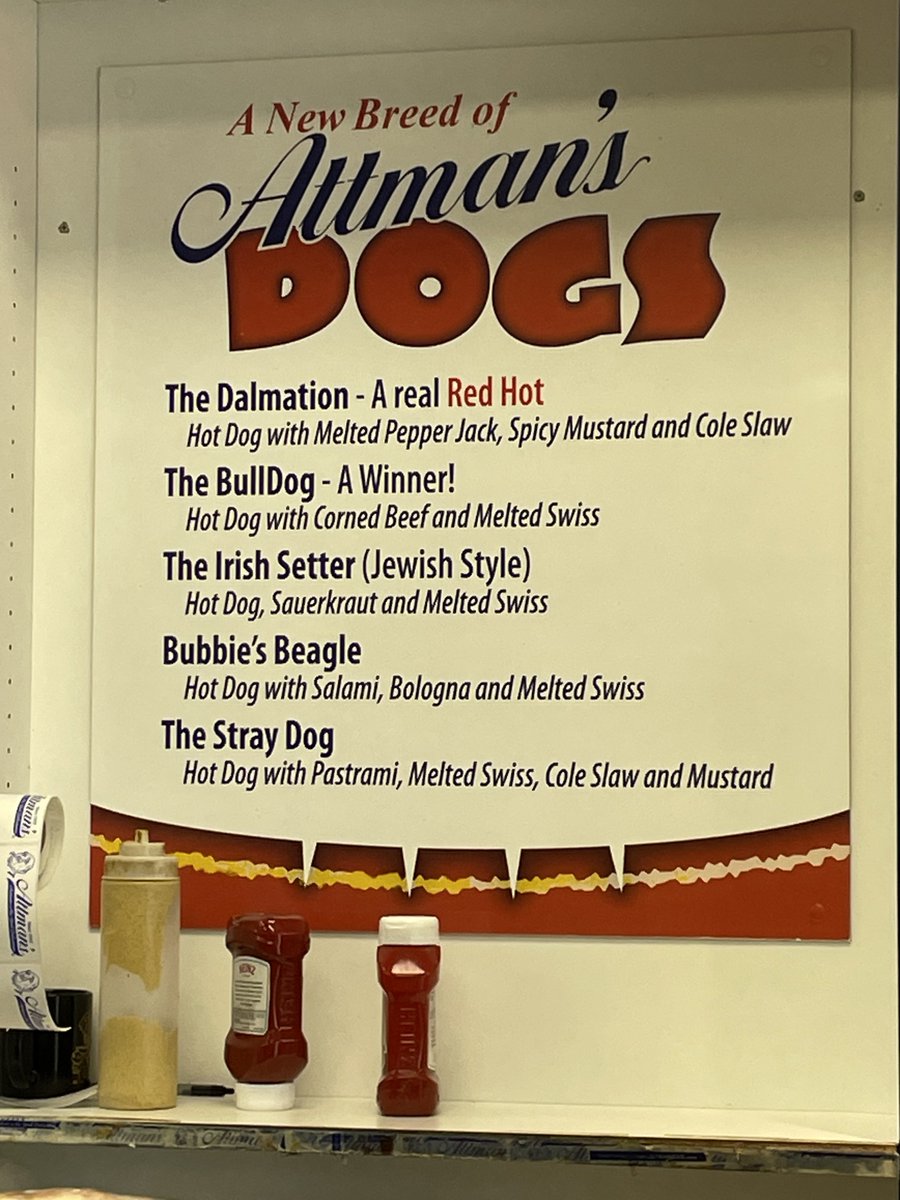 Nothing like a 9:15a @AttmansDeli Working Dog on my way back to @wbalradio from a morning of live reports from #SparrowPoint on the @C4WBAL & @BryanNehman Show! BTW, one of the best ever! #Attman’s is a Baltimore treasure at the corner of Corned Beef Row & Seymour Attman’s Way!