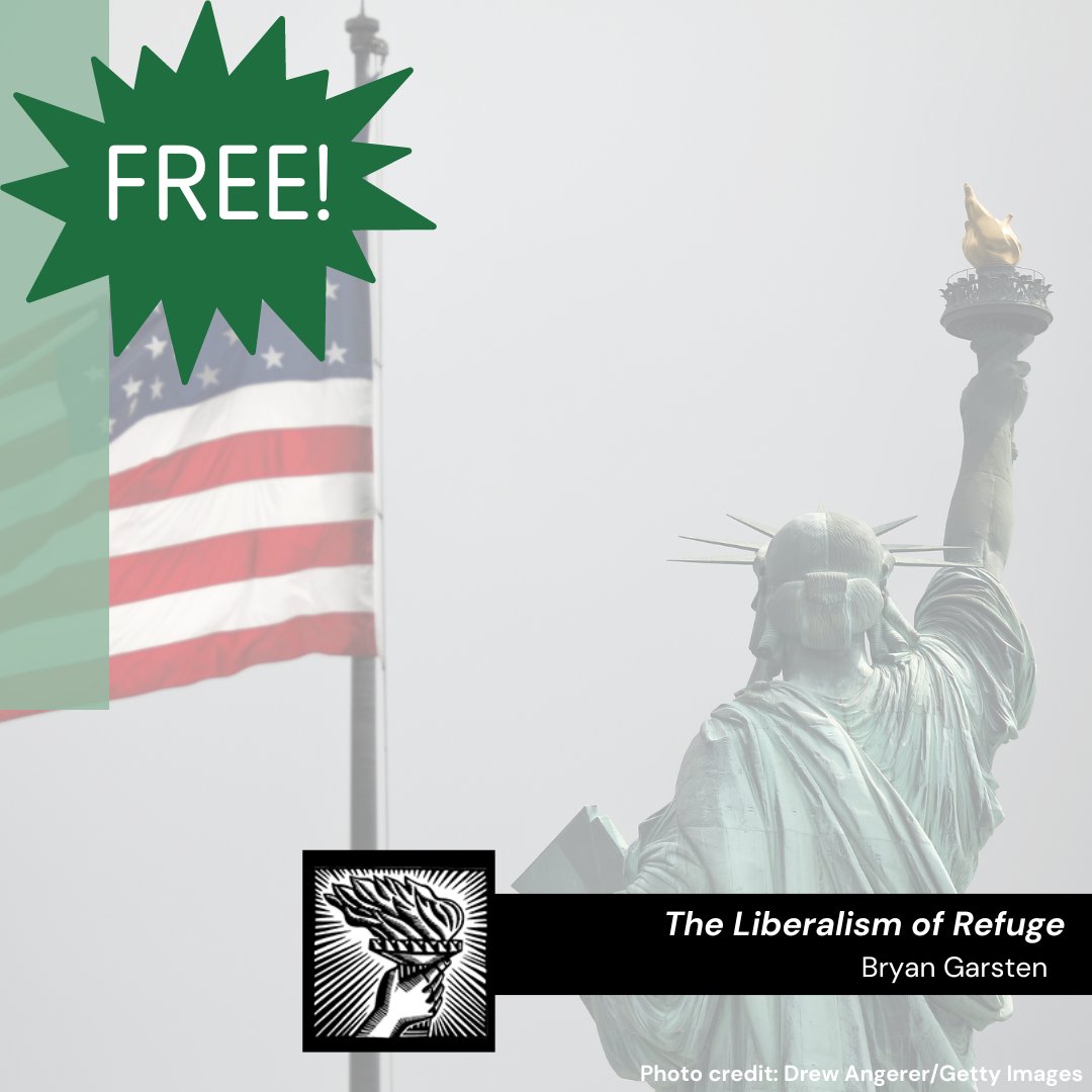 Even though our issue stops being free APRIL 30 (!), you will still be able to find Bryan Garsten's stunning 'The Liberalism of Refuge' essay FREE on our website! Read it here: journalofdemocracy.org/articles/the-l…