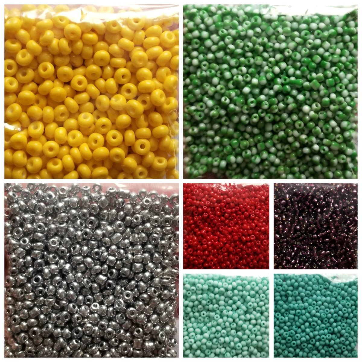 25g #Glass #Seed #Beads #seedbeads Various Sizes #Christmas #Beading #JewelleryMaking #Embroidery #CrossStitch #Craft 2mm 3mm 4mm Green Red Silver Cyan Yellow etsy.me/4b7tfsH via @Etsy