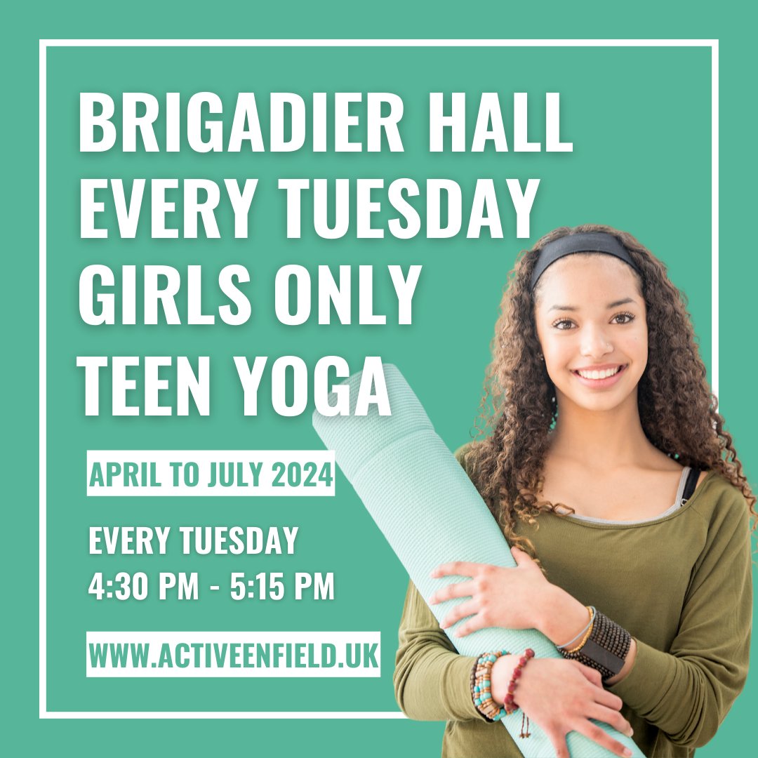 🌟 Young ladies of Enfield! 🌟 Join our Teen Yoga sessions every Tuesday, 4:30pm-5:15pm at Brigadier Hall. Boost confidence, relieve stress, and shine bright! 💫 Book now: activeenfield.uk/page/april-to-… or contact sport@enfield.gov.uk for your FREE Taster session! #TeenYoga