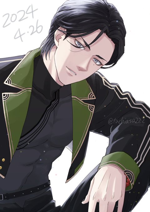 「black hair open jacket」 illustration images(Latest)