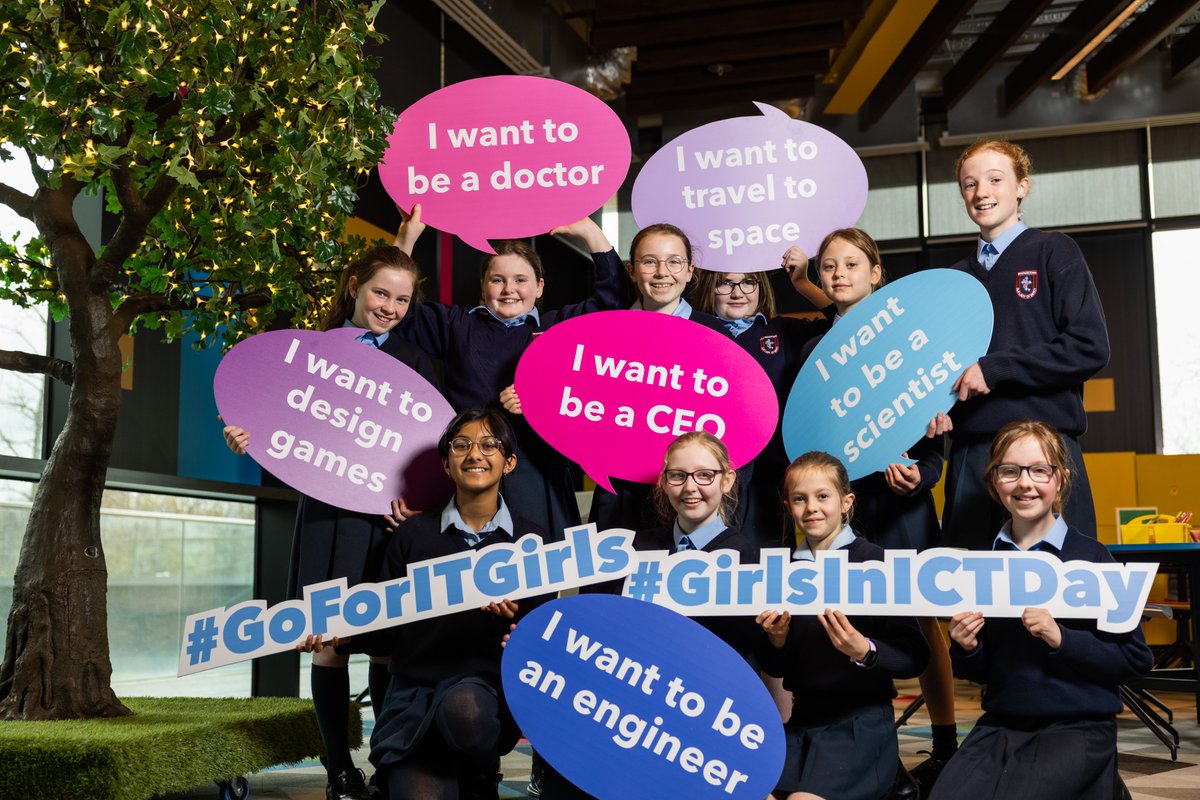 This year's theme for #GirlsInICT Day is 'Leadership' and we are so proud of our #MSDreamSpace Ambassadors who worked with us in Dream Space, Dublin & @W5_LIFE all year and have lead so many fantastic activities in their communities.