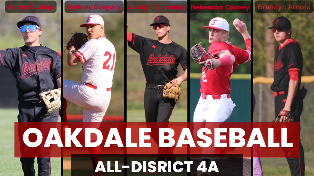 Congratulations to the 2024 Oakdale baseball All-District 4A players.