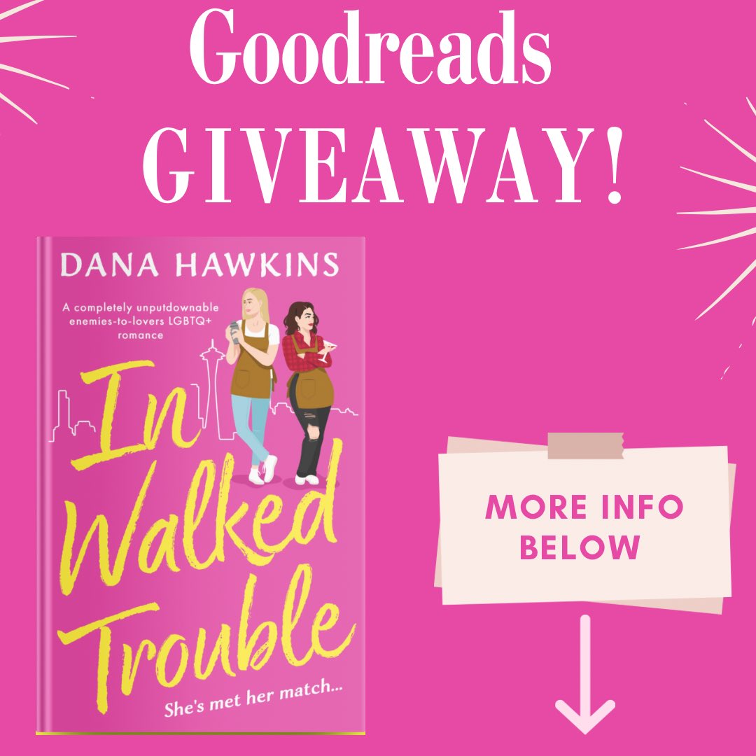 My first GOODREADS giveaway for my #sapphic romcom IN WALKED TROUBLE. 💕💕 enter to win one of five signed copies plus a small thank you swag! 

#romancebooks #goodreads #goodreadsgiveaway

goodreads.com/giveaway/show/…