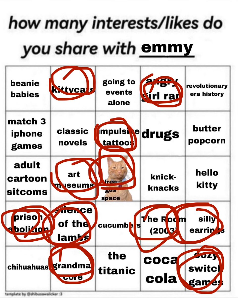 EmileeBell98's tweet photo. @emxlymargaret if you just added being mentally ill i know i would’ve gotten that bingo 😤 https://t.co/0Dtq4Ofipr