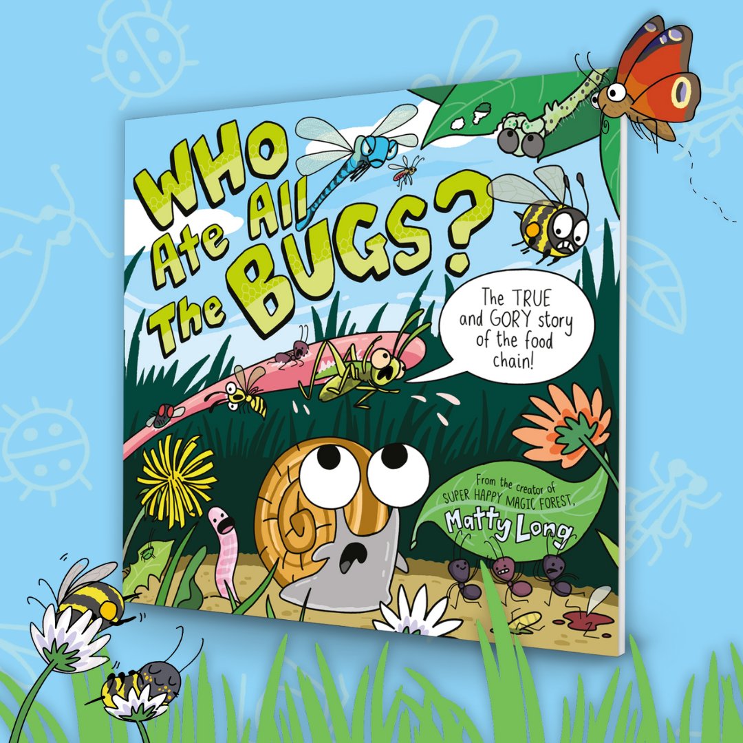 We are delighted to announce that #WhoAteAllTheBugs has been Longlisted for the SLA Information Book Award 2024!🥳📚 A huge congratulations to @Matty_Long 🐌 #MattyLong #Picturebooks #Longlisted @uksla