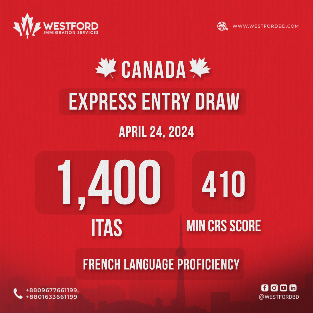 Book an appointment with 𝐌𝐝 𝐀𝐬𝐡𝐢𝐪𝐮𝐫 𝐑𝐚𝐡𝐦𝐚𝐧 𝐑𝐂𝐈𝐂 himself.
📞 +8809677661199, 01633661199

#westfordbd #rcicashiq #rcic #VisaConsultancy #visaprocesshelp #immigration #IRCCUpdate #canadavisanews #CanadianImmigration #ExpressEntry #PNPApplicants #expressentrydraw