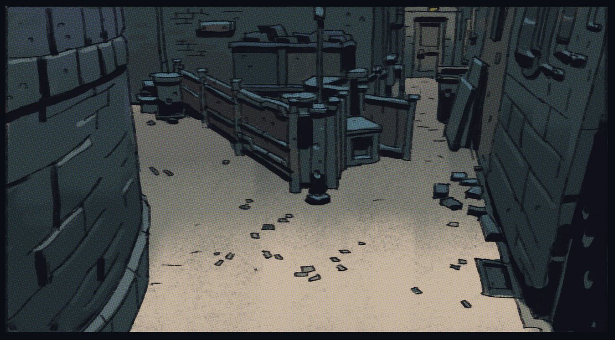 Dark alley meeting. Graphical approach.