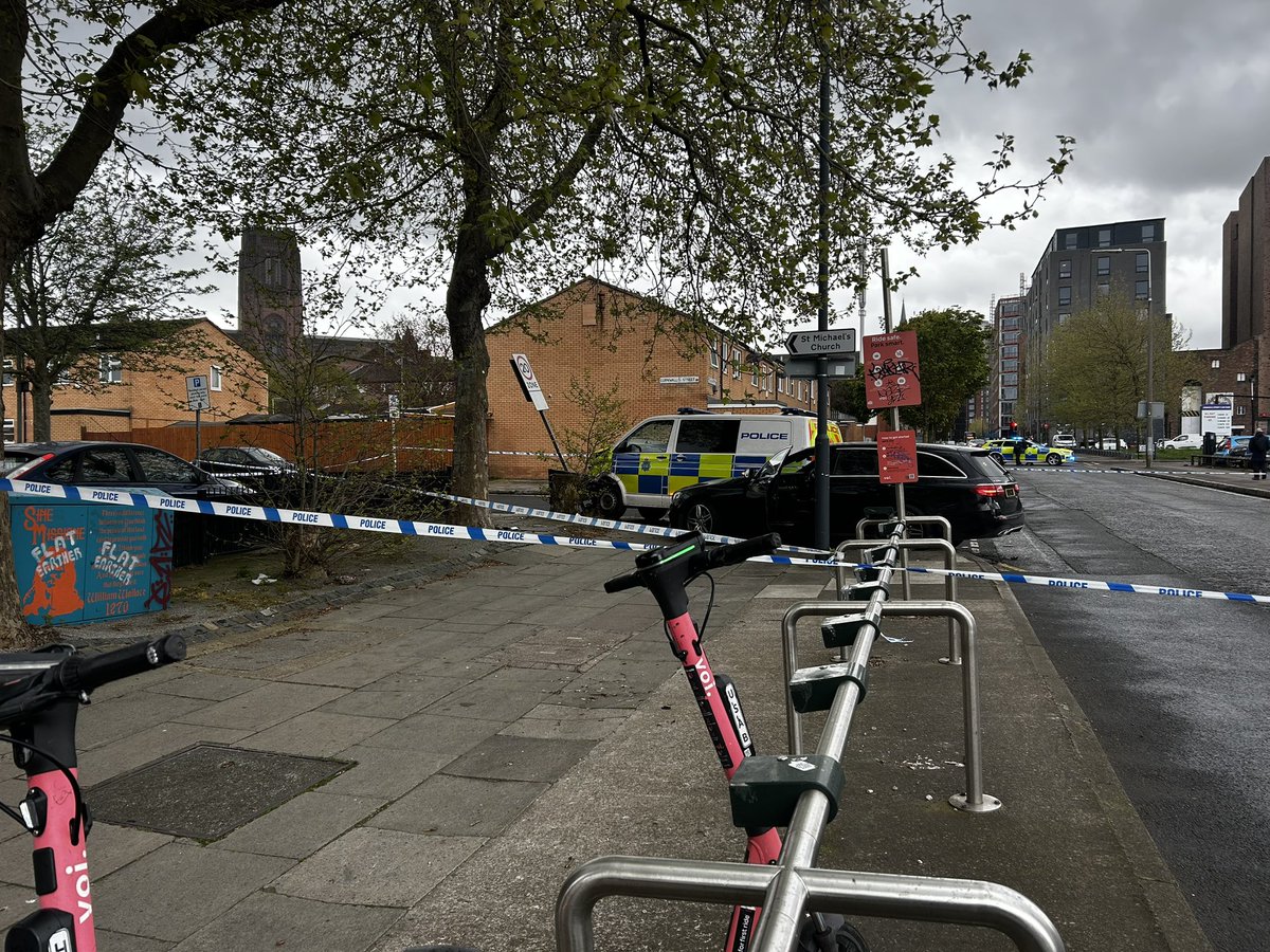 Merseyside Police confirmed the marked police van was responding to an emergency incident before it was involved in the crash @LivEchonews