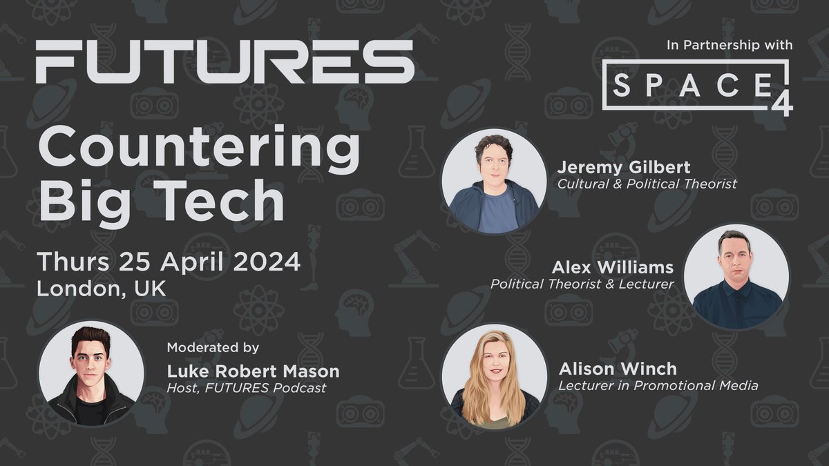 📡 Join @jemgilbert, @lemonbloodycola & Alison Winch at @FUTURESPodcast Live to discuss the relationship between big tech, finance, & political power. 🗓️ Thurs 25 April 2024, 6:30PM 📍 @space4coop 📖 @VersoBooks @HousmansBooks 🎟️ FREE: eventbrite.co.uk/e/hegemony-now…
