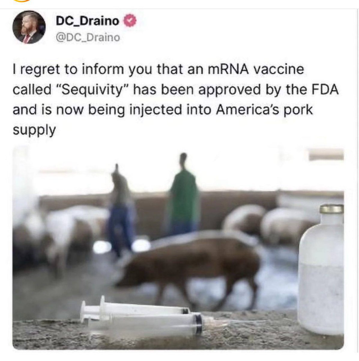 Biotoxicity being weaponised injected on livestock.