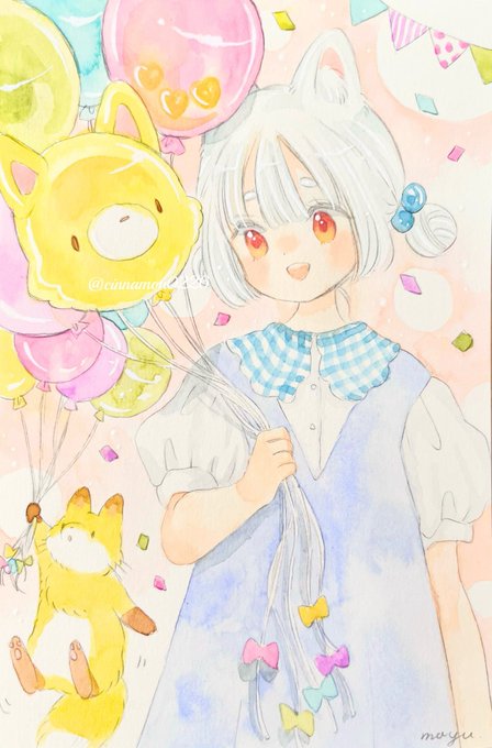 「ヘアゴム 何かを持っている」のTwitter画像/イラスト(新着)