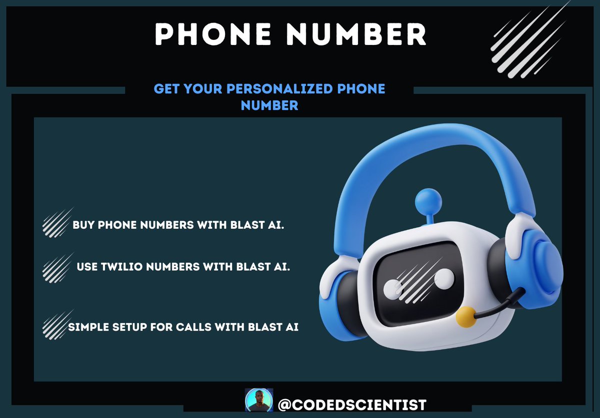 Phone Numbers: Blast AI provides direct purchase option for phone numbers with an added option of using already-owned phone numbers from Twilio. Following a simple set-up process, phone calls can easily be placed and received.