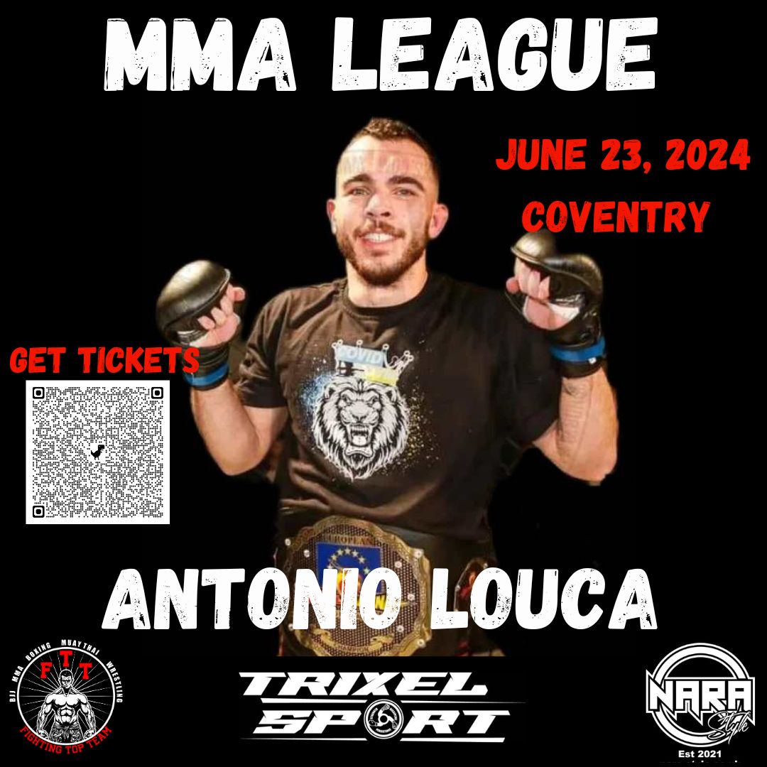 Do you want to see real fire❓🔥🚒
🏅Come to Coventry for our MMA LEAGUE on June 23, 2024🏅
Today we present another competitor.... 
⚡️ANTONIO LOUCA⚡️

#mma #mmaleague #mmafighter #mmafight #mmauk #ukmma #ukfighter #ukfighters #uksportsevent #mixedmartialarts #ukbjj #ukboxing