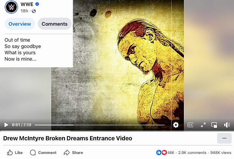 WWE posted this to FB yesterday... 👀🤔 We already got Written In My Face back. Is it finally time for Broken Dreams to return as well? 🏴󠁧󠁢󠁳󠁣󠁴󠁿