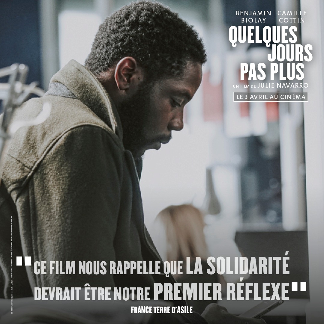 QUELQUES JOURS PAS PLUS de #JulieNavarro
Avec #CamilleCottin, #BenjaminBiolay , #AmrullahSafi, #MakitaSamba, #SaadiaBentaieb
Séances & résas ► lebrady.fr/film/584704/
#QuelquesJoursDePlus @BAC_FILMS