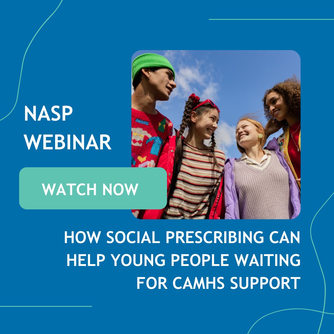 Watch now - How social prescribing can help young people​ waiting for CAMHS support​​. Watch now and download the Social Prescribing Guide for CAMHS Practitioners developed by @UCL_SBB: ow.ly/egFK50RlViU
