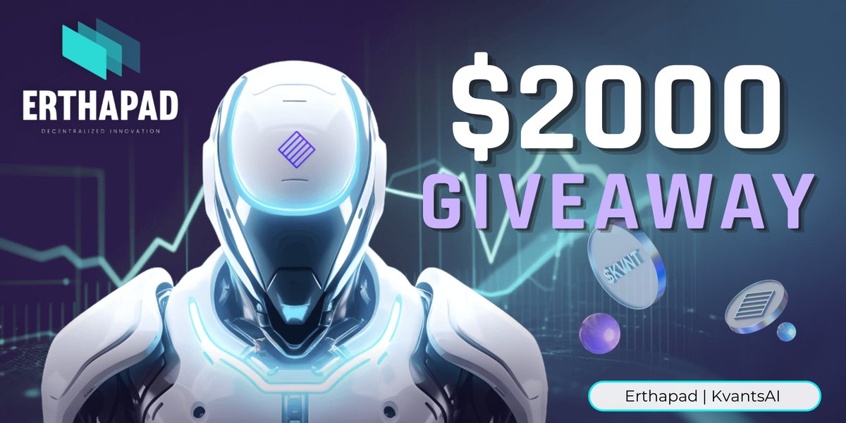 ErthaPad's tweet photo. Giveaway alert! Join the #Erthapad x @KvantsAI $2000 competition 🔥

Join Here 👉 https://t.co/83q8ws3mLD

We’re excited to have KvantsAI launching on Erthapad, so don't miss out on the action! Complete all tasks for the best chance to win 🚀

#giveaway #airdrop https://t.co/CzuX7Wryys