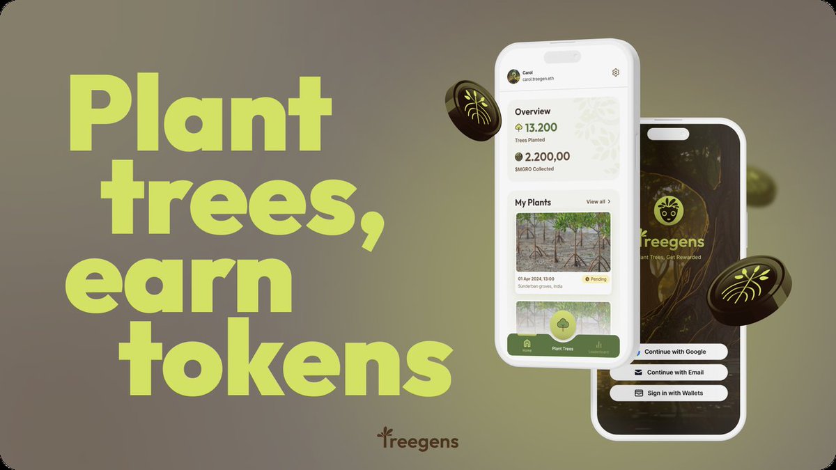 GM Treegen 🌳

We are live on #GG20 on Mission #1 and $EARTH round 🙌

Treegens DAO is BUIDLing a world where anyone can plant trees anytime and get rewarded with TGN tokens💚

⬇️Show some love by GROWnating⬇️
Mission #1- explorer.gitcoin.co/#/round/10/5/24
$Earth- explorer.gitcoin.co/#/round/42161/…