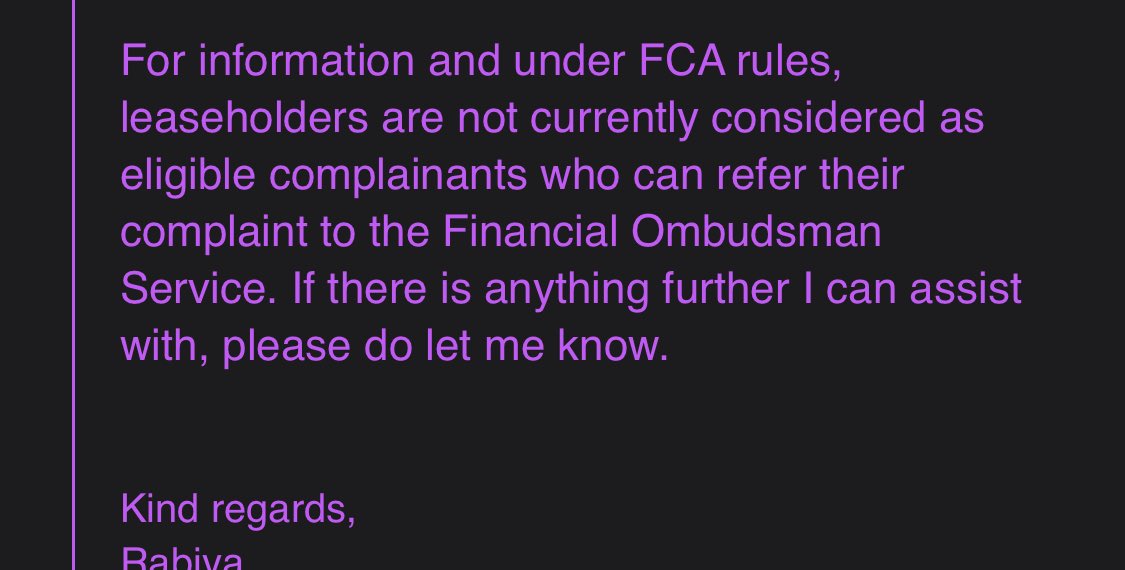 @TheFCA  is a joke! Why does the FCA exist, why do these brokers exist as well?! Just to get money?? Do your JOBS and take some responsibility!! 

Leaseholders are SICK and tired!

We do the broker’s job and they take credit for it and tell us we have zero rights

DISGUSTING!